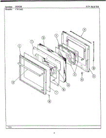 03 - Door (Cwe402) parts for Maytag Oven CWE402 from AppliancePartsPros.com