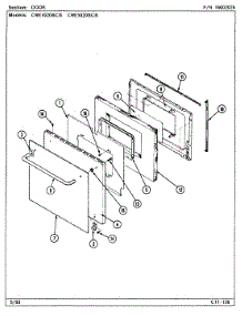 02 - Door parts for Maytag Oven CWE4020BCB from AppliancePartsPros.com