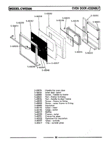 02 - Door Assembly parts for Maytag Oven CWE501 from AppliancePartsPros.com