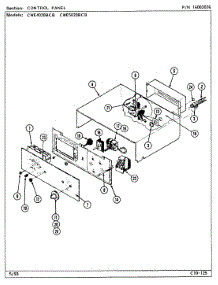 02 - Control Panel parts for Maytag Oven CWE5020BCB from AppliancePartsPros.com