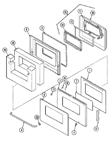 03 - Door parts for Maytag Oven CWE5800ACE from AppliancePartsPros.com