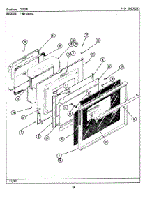 04 - Door parts for Maytag Oven CWE6020ACB from AppliancePartsPros.com