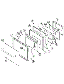 05 - Door parts for Maytag Oven CWE6230ADB from AppliancePartsPros.com