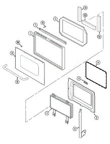 03 - Door parts for Maytag Oven CWE6800ACB from AppliancePartsPros.com