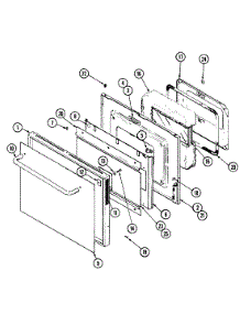 04 - Door parts for Maytag Oven CWE7000ACB from AppliancePartsPros.com