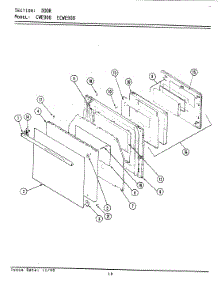04 - Door parts for Maytag Oven CWE900 from AppliancePartsPros.com