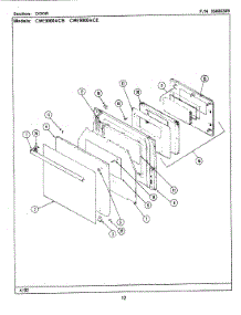 03 - Door parts for Maytag Oven CWE9000ACB from AppliancePartsPros.com