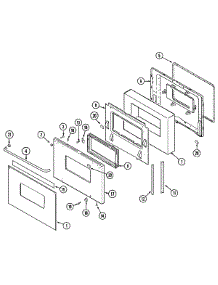 03 - Door parts for Maytag Oven CWE9000BDB from AppliancePartsPros.com