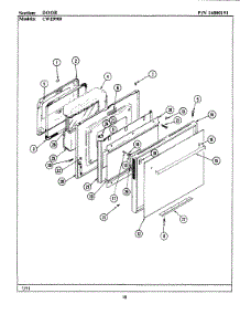 05 - Door parts for Maytag Oven CWE9900 from AppliancePartsPros.com