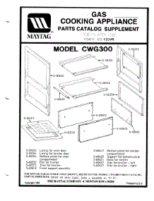 04 - Oven parts for Maytag Oven CWG300 from AppliancePartsPros.com