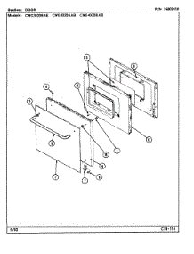 05 - Door parts for Maytag Oven CWG3020BAE from AppliancePartsPros.com