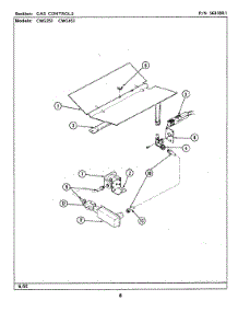 05 - Gas Controls parts for Maytag Oven CWG351 from AppliancePartsPros.com