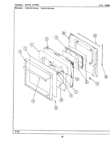 04 - Door-Upper parts for Maytag Oven CWG3510AAB from AppliancePartsPros.com