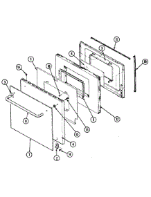 03 - Door (Lower) parts for Maytag Oven CWG3510BAB from AppliancePartsPros.com