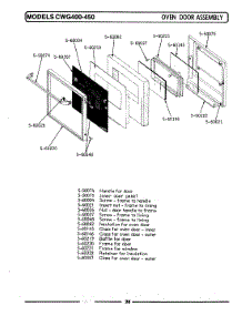 06 - Oven Door Assembly parts for Maytag Oven CWG400 from AppliancePartsPros.com
