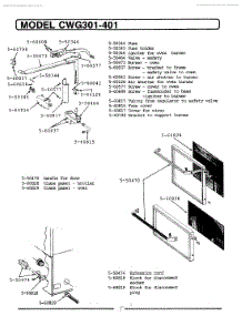 06 - Oven Burner / Door parts for Maytag Oven CWG401 from AppliancePartsPros.com