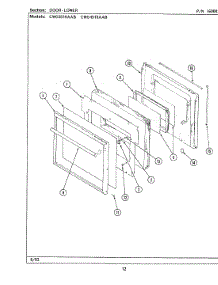 03 - Door-Lower parts for Maytag Oven CWG4510AAB from AppliancePartsPros.com