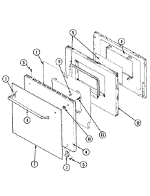 04 - Door parts for Admiral Oven CWGA200AAB from AppliancePartsPros.com