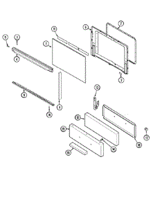 03 - Door / Drawer (D31100sax) parts for Maytag Range D31100SAAL from AppliancePartsPros.com