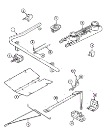 03 - Gas Controls parts for Admiral Range D3120SRWLT from AppliancePartsPros.com