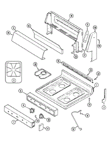 04 - Top Assembly / Control Panel parts for Admiral Range D3120SRWLT from AppliancePartsPros.com