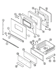 03 - Door / Drawer (D3121xtxlt) parts for Admiral Range D3121XTWLT from AppliancePartsPros.com