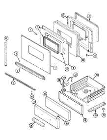 02 - Door / Drawer parts for Admiral Range D3167XRWLT from AppliancePartsPros.com