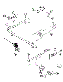 04 - Gas Controls (D3167xuxlt Ser. Pre. 18) parts for Admiral Range D3167XUWLT from AppliancePartsPros.com