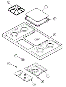 04 - Top Assembly parts for Maytag Cooktop D8320PW-L from AppliancePartsPros.com