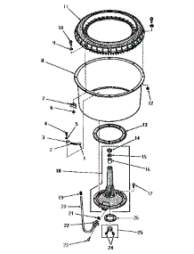 02 - Agitator Post And Spin Tub parts for Amana Washer DA1040 from AppliancePartsPros.com