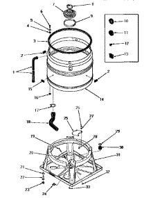 05 - Boot, Chassis And Drain Tub parts for Amana Washer DA1040 from AppliancePartsPros.com
