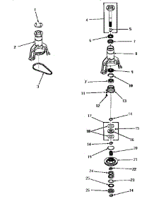 11 - Main Bearing Assy parts for Amana Washer DA1040 from AppliancePartsPros.com
