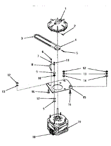 15 - Motor And Fluid Drive parts for Amana Washer DA1040 from AppliancePartsPros.com