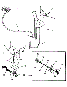 19 - Reservoir And Drain Valve parts for Amana Washer DA1040 from AppliancePartsPros.com