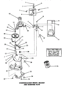 11 - Counterbalance Weight, Brkt & Mtg Plate parts for Amana Washer DA3000 from AppliancePartsPros.com