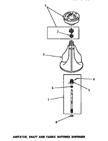 06 - Agitator, Shaft & Fabric Softener Disp parts for Amana Washer DA3001 from AppliancePartsPros.com
