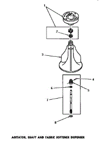 07 - Agitator, Shaft & Fabric Softener Disp parts for Amana Washer DA3080 from AppliancePartsPros.com