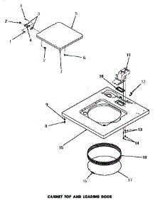 09 - Cabinet Top & Loading Door parts for Amana Washer DA3100 from AppliancePartsPros.com