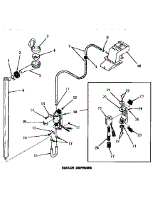 07 - Bleach Dispenser parts for Amana Washer DA3101 from AppliancePartsPros.com