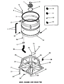 08 - Boot, Chassis & Drain Tub parts for Amana Washer DA3101 from AppliancePartsPros.com