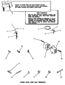 19 - Power Cord, Wire & Terminals parts for Amana Washer DA3101 from AppliancePartsPros.com
