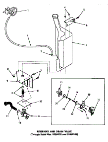 20 - Reservoir & Drain Valve parts for Amana Washer DA3101 from AppliancePartsPros.com