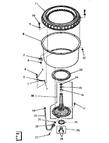 06 - Agitator Post And Spin Tub parts for Amana Washer DA3201 from AppliancePartsPros.com