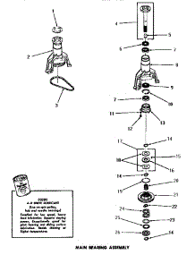 14 - Main Bearing Assy parts for Amana Washer DA3211 from AppliancePartsPros.com