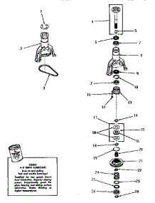11 - Main Bearing Assy parts for Amana Washer DA3500 from AppliancePartsPros.com