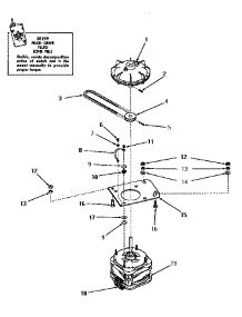 15 - Motor And Fluid Drive parts for Amana Washer DA3501 from AppliancePartsPros.com