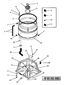 05 - Boot, Chassis And Drain Tub parts for Amana Washer DA3780 from AppliancePartsPros.com