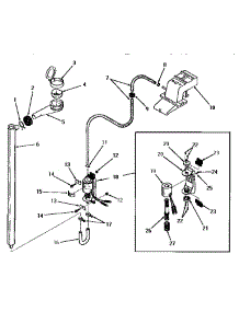 04 - Bleach Dispenser parts for Amana Washer DA3781 from AppliancePartsPros.com