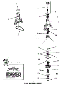 14 - Main Bearing Assy parts for Amana Washer DA3820 from AppliancePartsPros.com