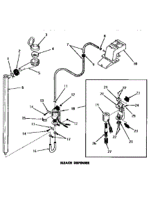 07 - Bleach Dispenser parts for Amana Washer DA3821 from AppliancePartsPros.com